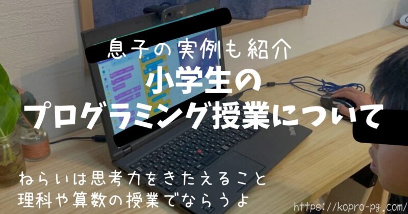 小学生のプログラミング授業について